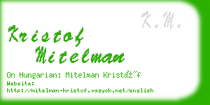 kristof mitelman business card